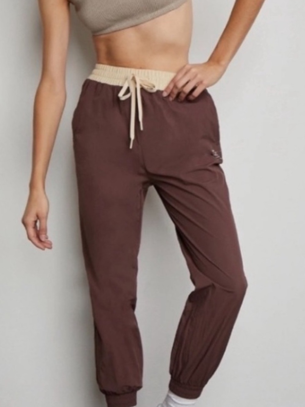 ONIA SIZE XS MIXED MATERIAL JOGGERS